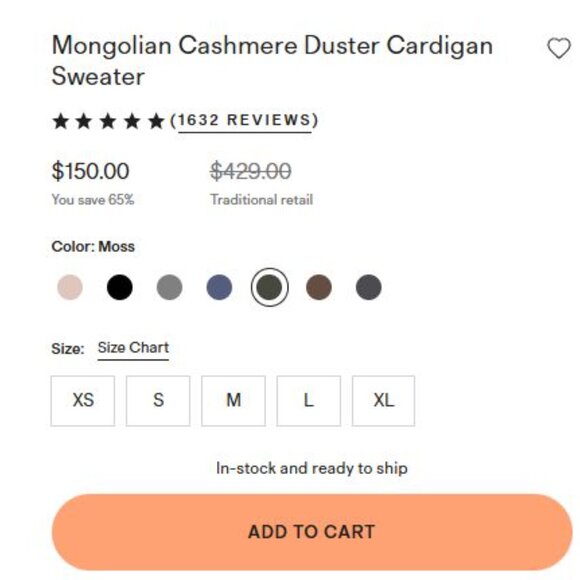 QUINCE Luxe 100% Mongolian Cashmere Duster Cardigan Black sz Small - Picture 2 of 10